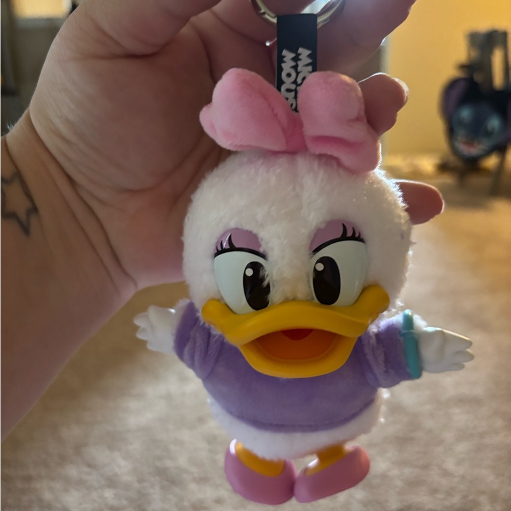 Disney Daisy Duck Plush Key Holder - Pink and Purple